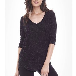 Express one eleven nep knit v neck top large